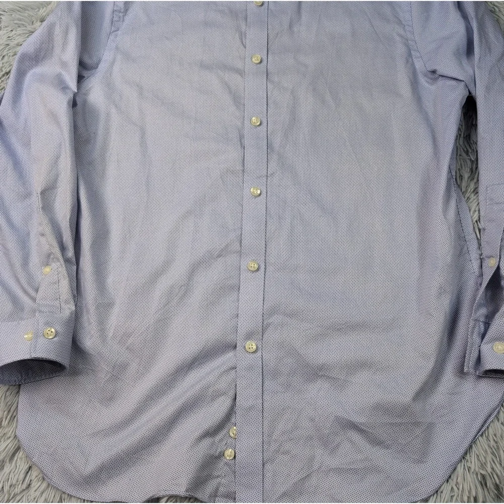 Michael Kors Shirt Mens L Blue Slim Fit Casual Preppy 32 33 Button Up 16